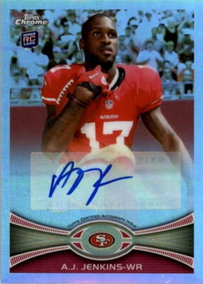 2012 Topps Chrome Rookie Autographs Refractors Variations #156 A.J. Jenkins Auto - Image 1 of 2
