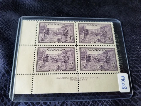 Canada Unused Block of Stamps - 1949 200th Founding of Halifax - AC08 Cover