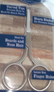 SWISSCO MEN'S OWN PREMIUM QUALITY STAINLESS STEEL GROOMING SCISSORS NIP - Picture 1 of 6