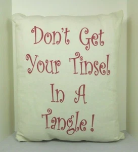 Almohada de Navidad de tela blanca suave - Nueva de Honey & Me #C14789 - Imagen 1 de 3