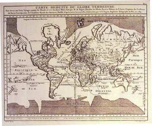 Antique map, Carte reduite du Globe Terrestre - Picture 1 of 1