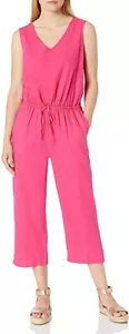 Amazon Essentials Women’s Sleeveless Linen Cotton Blend Jumpsuit, 8 (UK 12) Pink - Picture 1 of 7