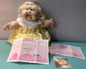 Vintage Cabbage Patch Kid Cornsilk Hair Rarität 1978 1982 blonde blaue Augen - Bild 1 von 24