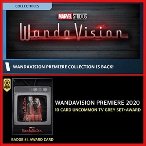 WANDAVISION PREMIERE 2020-UNCOMMON 10 CARD SET+AWARD-TOPPS MARVEL COLLECT - Picture 1 of 1