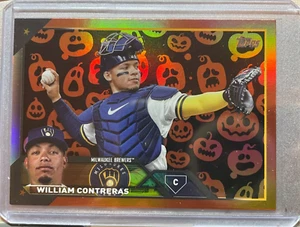 2023 Topps Update Series - Jack-O'-Lantern Foil #US197 William Contreras - Picture 1 of 2