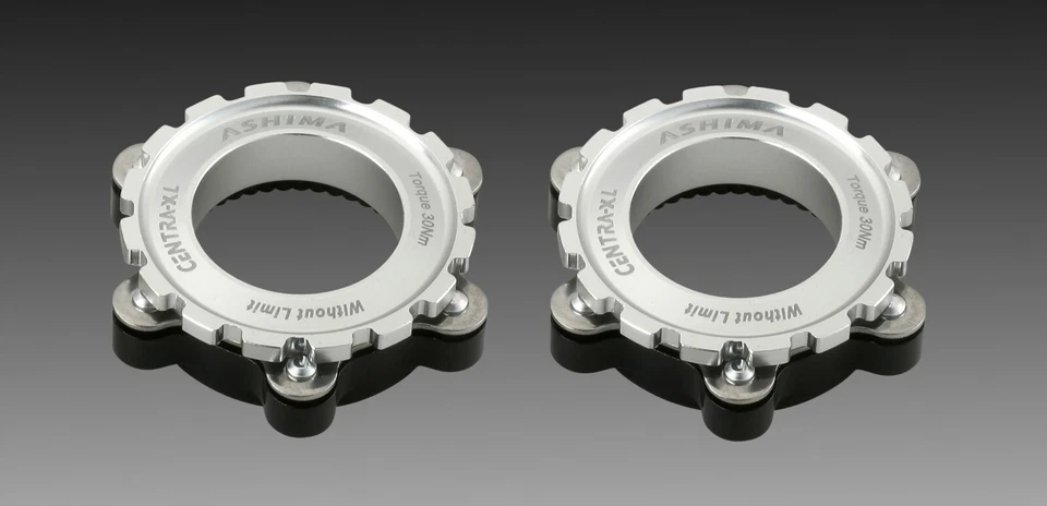 2x Ashima AC03-2 Adapter 15 20mm Achse Centerlock 6 loch Bremsscheiben silber - Bild 1 von 1