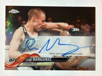 2018 Topps Chrome UFC Autographs #FARN Rose Namajunas Auto - Image 1 of 2