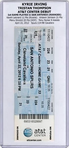 Kyrie Irving AT&T CENTER DEBUT ROOKIE Spurs Cavaliers 4/22/2012 NBA Full Ticket - Picture 1 of 21