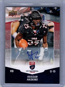 2018 Upper Deck USA Football #54 Hassan Haskins Auto - Picture 1 of 2