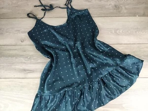 NEW Boux Avenue Teal Mini Spot Chemise Nightwear Dress UK 6 8 10 12 - Picture 1 of 4