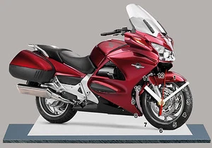 MODEL CARS, MOTO, BIKE, HONDA PAN EUROPEAN -02 with Clock,11,8x 7,8 inches, - Picture 1 of 1