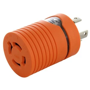30A 125/250V NEMA L14-30 Male Plug to 20A 125/250V NEMA L14-20 Female Connector - Picture 1 of 6