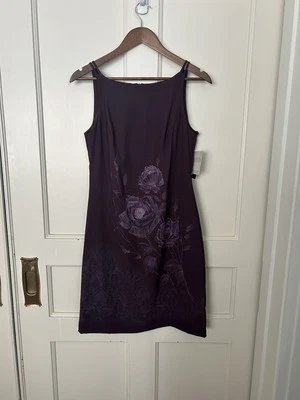 Vestido Vaina Vintage CDC Rampage Floral Brillo Para Mujer Talla 6 Púrpura Nuevo Con Etiquetas Foto 1 de 4