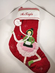 Pottery Barn Kinder Eisläufer Steppstrumpf McKayla blond Gingham NEU - Bild 1 von 4