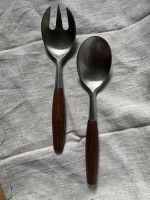 Винтажный набор вилок и ложек для сервировки салата DANSK - Изображение 1 из 4