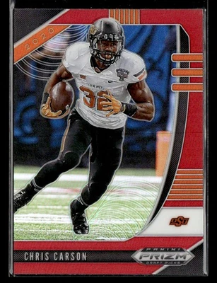 2020 Panini Prizm Draft Picks Chris Carson #14 Red - Image 1 of 2
