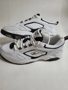 Reebok Schuhe Herren Größe 11,5 Weite 2E weiß rot sportlich Trainer Sneaker Walking - Bild 1 von 7