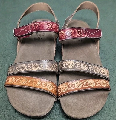 Spring Step L'Artiste Paldina Wedge Sandal EU 40 US 9 Leather Arch Support - Image 1 of 4