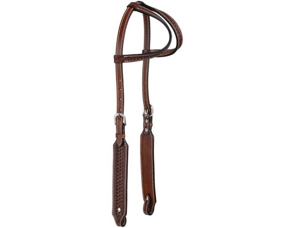 Cuerpo de cabecera Silver Royal Western doble oreja cuero marrón 45-9994 Foto 1 de 1