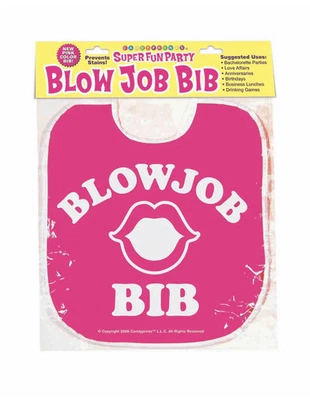 HOTT PRODUCTS Blowjob Bib - Bachelorette Party Favor Adult Fun Friends Party Game Gag Gift
