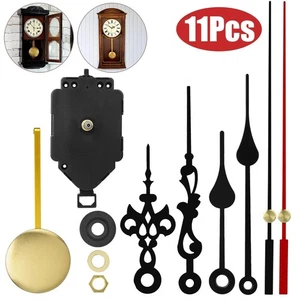 Replacement Quartz Clock Movement Mechanism DIY Repair Kit Tool Parts w/Pendulum - Picture 1 of 7