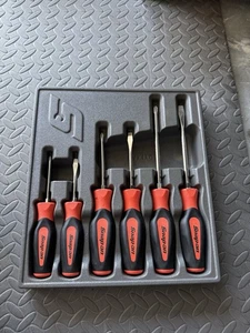 Snap-on Tools 6pc Soft Grip Combination Screwdriver Set SGDX60BO - Complere NICE - Picture 1 of 3