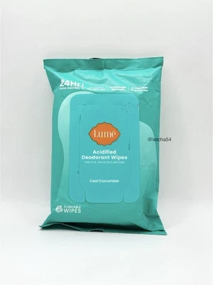 Lume Acidified Deodorant Wipes (45 Count) Cool Cucumber New - Image 1 of 4