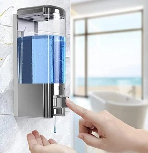 Soap Dispenser Wall Mounted Liquid Bathroom Hand Soap Shower Gel Shampoo 3Color - Picture 1 of 15