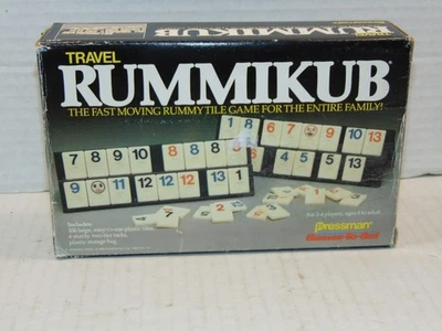 Vintage Miniature Rummikub 1985 Pressman Travel Size Tile Game - Image 1 of 4