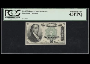 FR# 1379 Fractional Currency, 50c 1869 United States Fourth 4th Issue, PCGS 45 - Picture 1 of 5