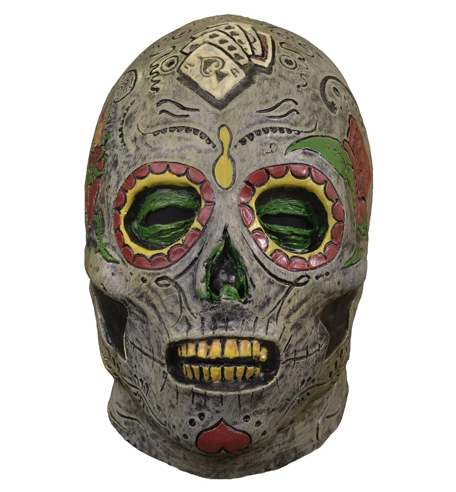 Day Of The Dead Zombie Horror Ghoul Mens Costume Overhead Latex Mask - Image 1 of 1
