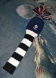 NEW FORE EWE Wool Driver Head Cover FOX CHAPEL GOLF CLUB SWAT Blue White Black - Picture 1 of 5