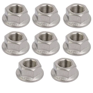 8stk M12x1,25mm Flanschmuttern 304 Edelstahl Metrisch Sechskantmutter - Bild 1 von 4