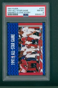Carta Pallacanestro Fleer 1991 - #233 All-Star Game/Michael Jordan, PSA 8 NM/MT - Foto 1 di 2