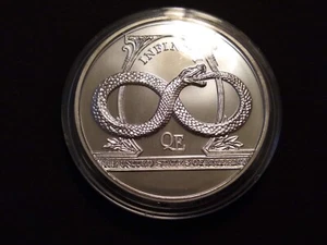 2021 Infinity High Relief Snake 1st key coin 5 oz Silver Awakening Seal 1495/2k - Picture 1 of 3