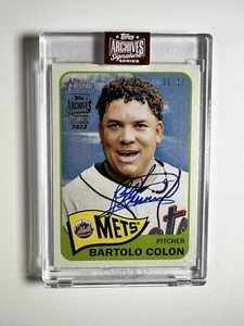 Bartolo Colon 2023 Topps Archives Signature Series On Card Auto /23 Mets #221 - Bild 1 von 2