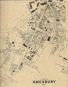 Amesbury Salisbury Point Newburyport MA 1884 Maps with Homeowners Names Shown - Picture 1 of 4