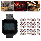 SU-C04 Restaurant Wireless Watch Coaster Calling System Receiver Watch+30*Pagers