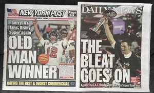 TOM BRADY MVP BUCCANEERS SUPER BOWL LV CHAMPS 2/8/21 PERIÓDICOS DIARIOS DE NUEVA YY - Imagen 1 de 2