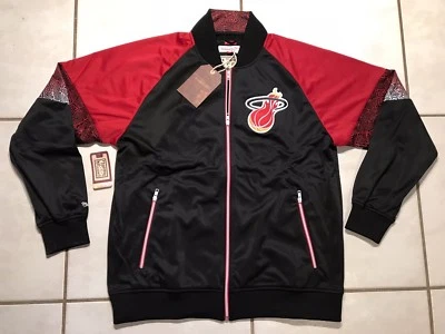Rare NWT MITCHELL & NESS Miami Heat Hardwood Classics NBA Vision Jacket Men's XL - Image 1 of 4