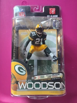 FIGURA DE PERSECUCIÓN MCFARLANE SERIE NFL 25 GREEN BAY CHARLES WOODSON NIVEL BRONCE Foto 1 de 2