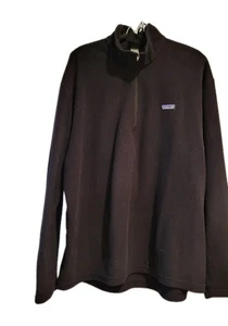 Chaqueta Patagonia Para Hombre XXL Negra 1/4 Cremallera Polar Mejor Suéter  - Imagen 1 de 2