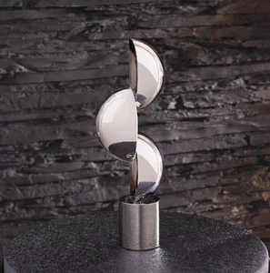 60619 GlasArt Escultura "Harpo" Negro Blanco Teñido 7 x 12 x 33 cm Vidrio - Imagen 1 de 1