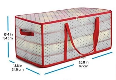 Caja de almacenamiento de plástico rojo de uso múltiple OSTO con cremallera doble de 2 lados roja (26 X 13) Foto 1 de 4