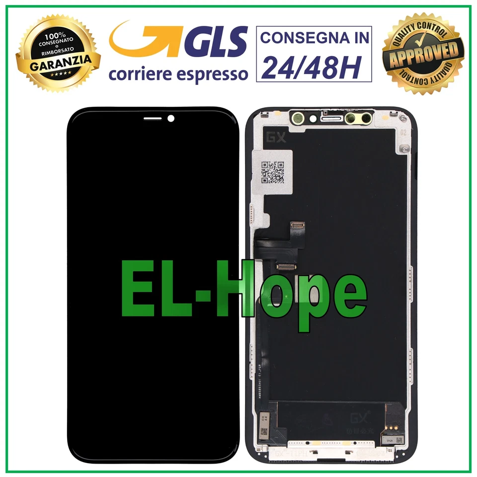 DISPLAY LCD OLED PER APPLE IPHONE 11 PRO TOUCH SCREEN SCHERMO VETRO GX ORIGINALE - Immagine 1 di 1
