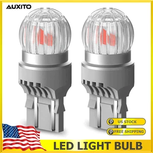 AUXITO 7443 7440 LED Red No Flash Brake Stop Tail Parking Light Bulbs Error Free - Picture 1 of 9