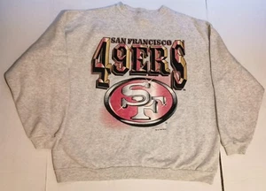 San Francisco 49ers Vintage 1995 LOGO 7 Mens XL Sweatshirt Rare Front Hit - Picture 1 of 6