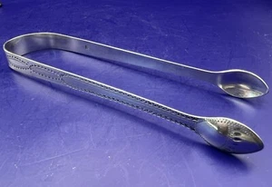 ANTIQUE STERLING SILVER BRIGHT CUT SUGAR TONGS, Peter & Anne Bateman 1787 - Picture 1 of 7