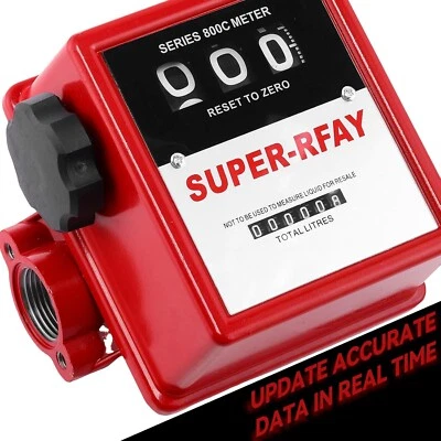 Fuel Flow Meter 1 Inch 1" Outlet Liter Litre Unit Fuel Transfer Pump Measure NEW - Image 1 of 4