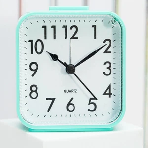 Alarm Clock LED tlight Snooze Quiet Non Ticking Battery Powered Bedroom - Picture 1 of 12